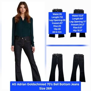 AG Adrian Goldschmied The Farrah 70's Bell Bottom Jeans Size 26R